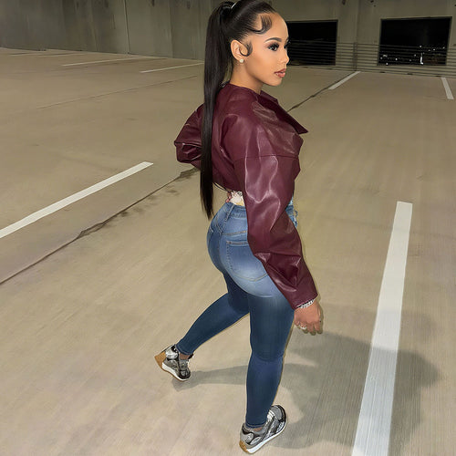 Rouge Vino Asymétrique Jacket