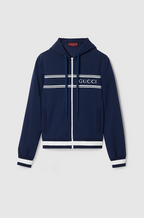 Gucci Navy Monogram Stripe Tracksuit Set (S–L)