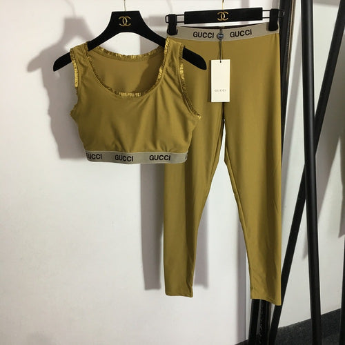 GG Solid Legging Pants Set