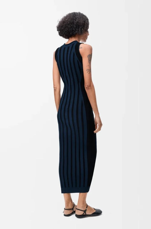 Loewe Midnight Striped Knit Maxi Dress