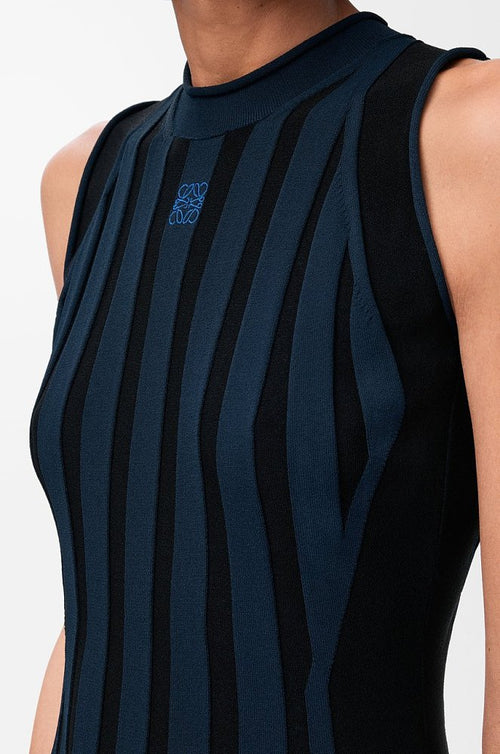 Loewe Midnight Striped Knit Maxi Dress