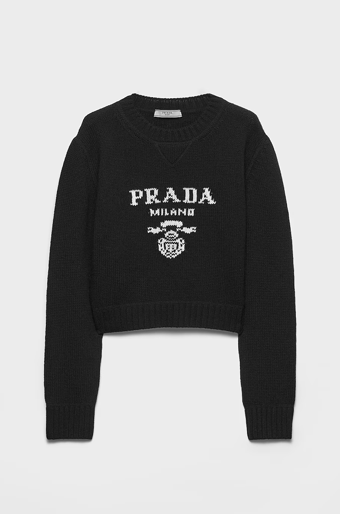 Prada Milano Cropped Knit Sweater – LUXE LIVING FASHIONS Prada Milano Cropped Knit Sweater – LUXE LIVING FASHIONS