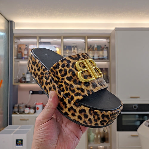 BB Leopard Platform Sandals