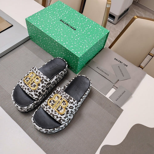 BB Leopard Platform Sandals