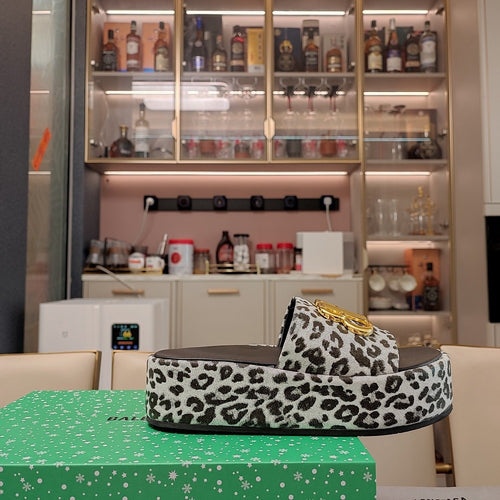 BB Leopard Platform Sandals