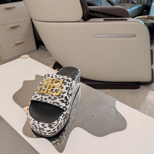 BB Leopard Platform Sandals