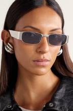 Saint Laurent Metallic Rectangular Sunglasses