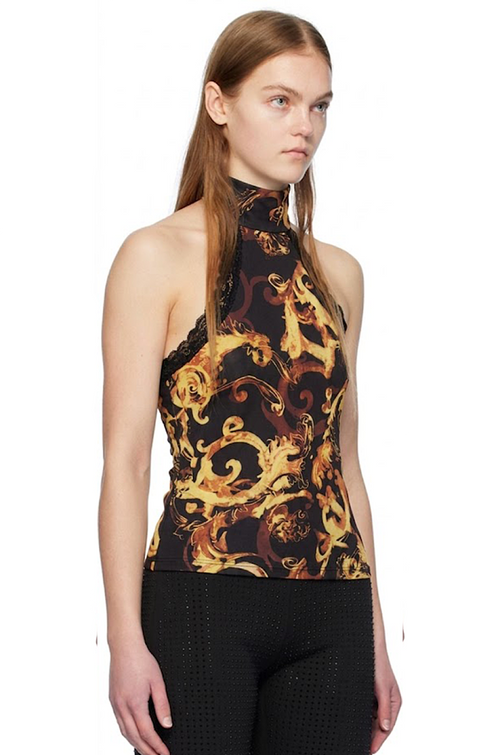 Versace Barocco Sculpt Halter Top