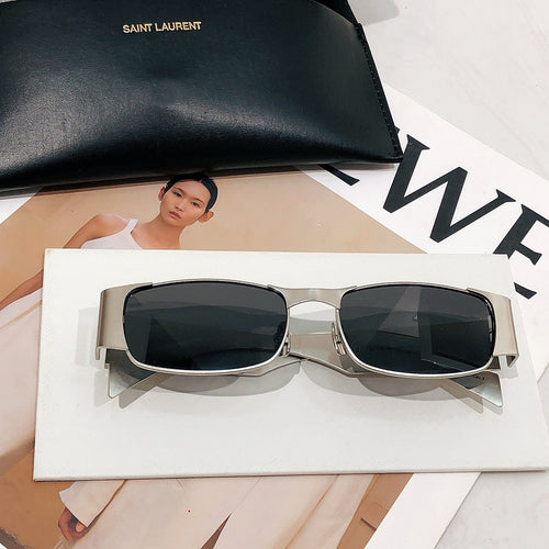 Saint Laurent Metallic Rectangular Sunglasses