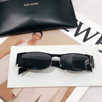 Saint Laurent Metallic Rectangular Sunglasses