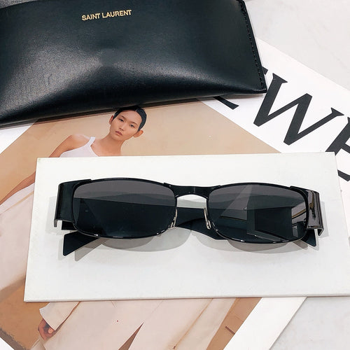 Saint Laurent Metallic Rectangular Sunglasses
