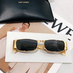 Saint Laurent Metallic Rectangular Sunglasses