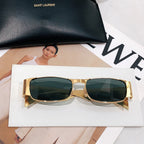 Saint Laurent Metallic Rectangular Sunglasses