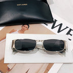 Saint Laurent Metallic Rectangular Sunglasses