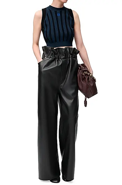 Loewe Striped Knit Cropped Top