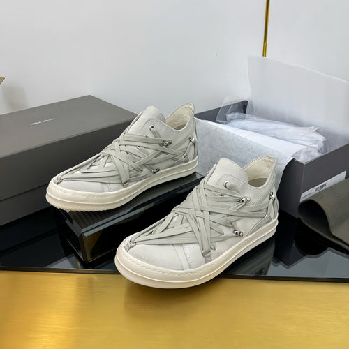 Rick Owen’s HOLLYWOOD MEGALACED LOW SNEAKS FOR WOMEN