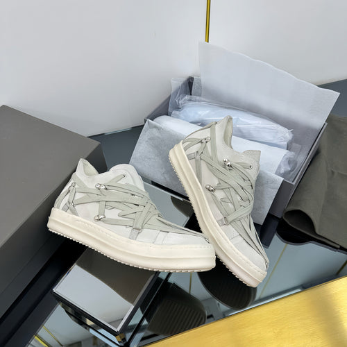 Rick Owen’s HOLLYWOOD MEGALACED LOW SNEAKS FOR WOMEN