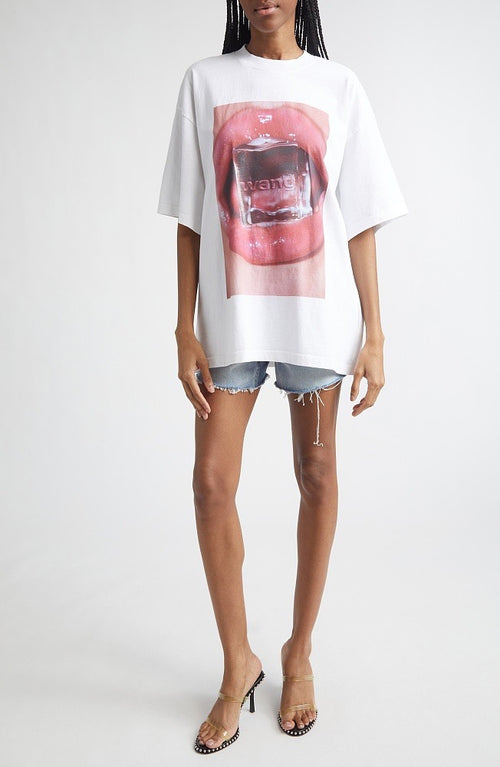 Alexander Wang Ice Melt Graphic Oversized Tee