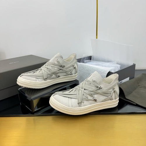 Rick Owen’s HOLLYWOOD MEGALACED LOW SNEAKS FOR WOMEN