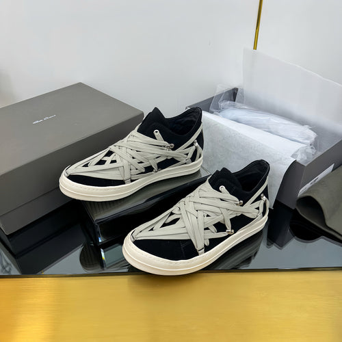Rick Owen’s HOLLYWOOD MEGALACED LOW SNEAKS FOR WOMEN