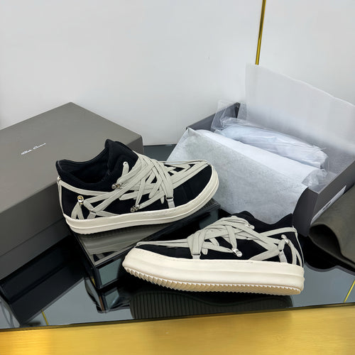 Rick Owen’s HOLLYWOOD MEGALACED LOW SNEAKS FOR WOMEN