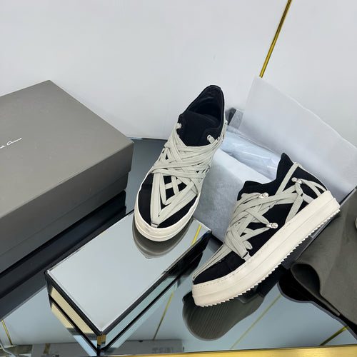 Rick Owen’s HOLLYWOOD MEGALACED LOW SNEAKS FOR WOMEN