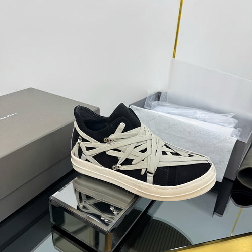 Rick Owen’s HOLLYWOOD MEGALACED LOW SNEAKS FOR WOMEN