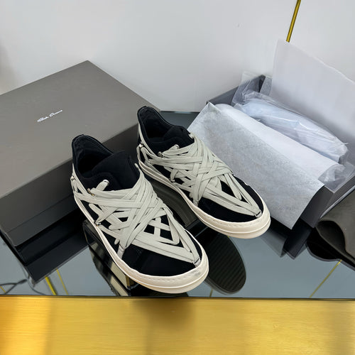 Rick Owen’s HOLLYWOOD MEGALACED LOW SNEAKS FOR WOMEN
