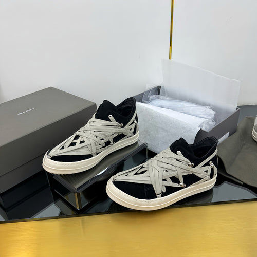 Rick Owen’s HOLLYWOOD MEGALACED LOW SNEAKS FOR WOMEN