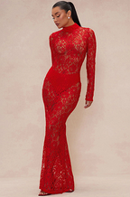 'Aphea' Long Lace Dress.