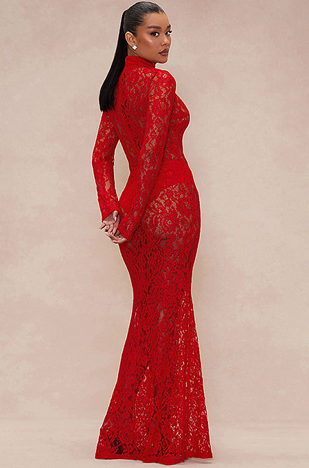'Aphea' Long Lace Dress.