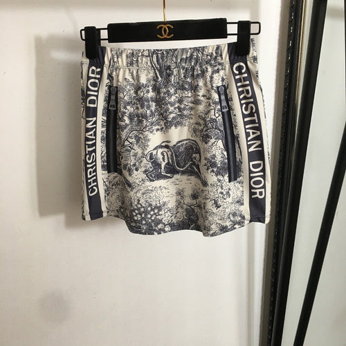 Dior Printed Bikini w Skirt Set