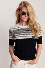 Miu Miu Intarsia Knit Logo Top