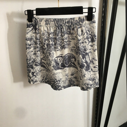 Dior Printed Bikini w Skirt Set