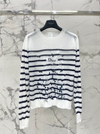 Dior Butterfly Intarsia Sheer Knit Top