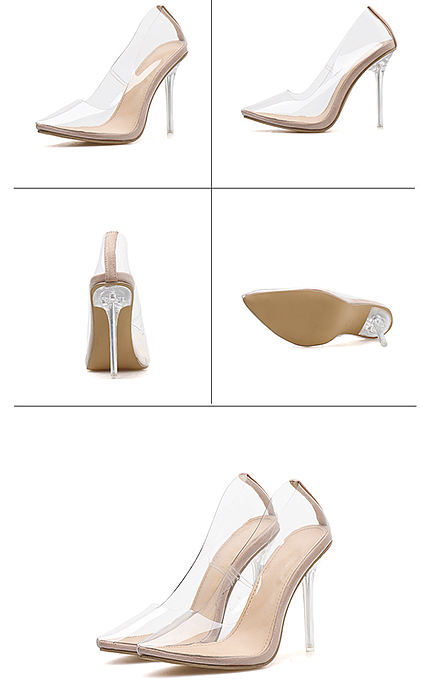 'Clenise' Transparent Heels