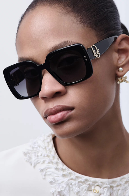 Dior Oblique S1I Oversized Square Sunglasses – Black