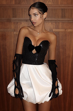 'Francoise' Bow Strapless Dress