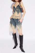 Bleu Lace Dégradé Denim Set