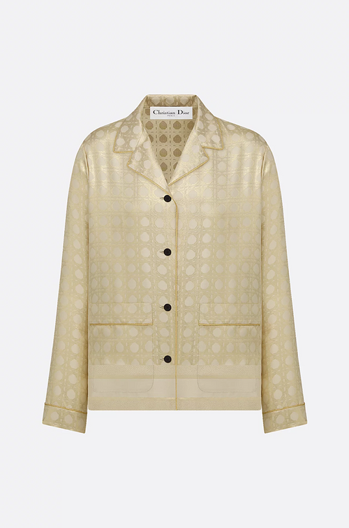 Dior Monogram Satin Pajama-Style Loungewear Set