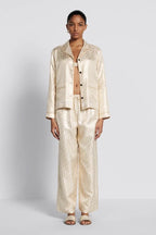 Dior Monogram Satin Pajama-Style Loungewear Set