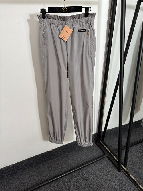 Miu Miu Grey Technical Nylon Jogger Pants