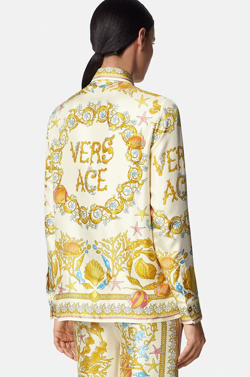 Versace Barocco Mare Silk Pajama Set