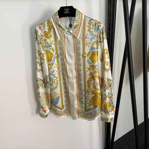 Versace Barocco Mare Silk Pajama Set