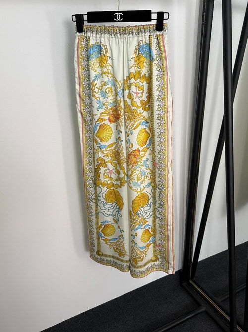 Versace Barocco Mare Silk Pajama Set