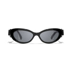 Chanel Bow Accent Oval Sunglasses – Noir Édition