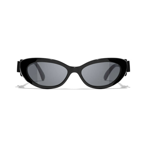 Chanel Bow Accent Oval Sunglasses – Noir Édition