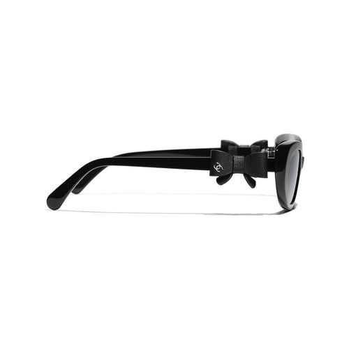 Chanel Bow Accent Oval Sunglasses – Noir Édition