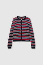 Gucci Striped Metallic Knit Cardigan