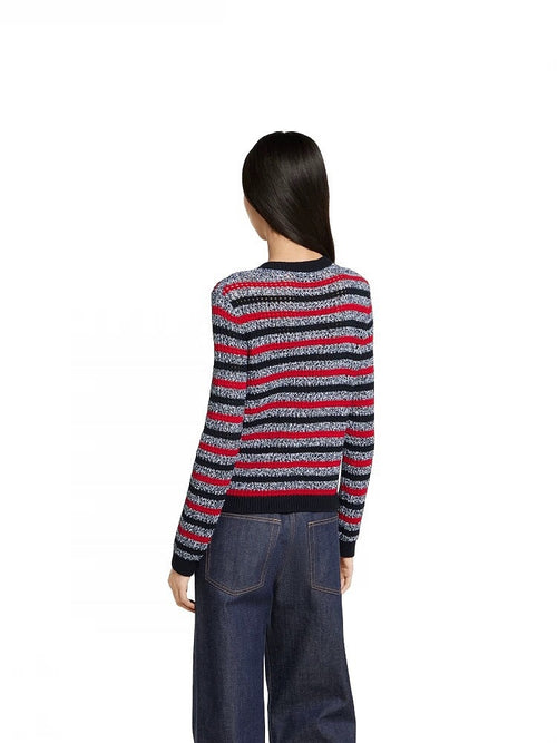 Gucci Striped Metallic Knit Cardigan